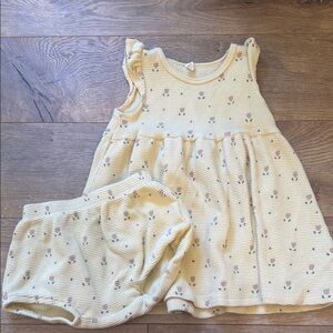 Yellow Floral Kids Dress